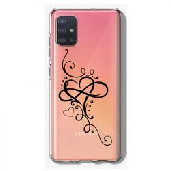 Coque Transparente Pour Samsung Galaxy A41 Cœur infini