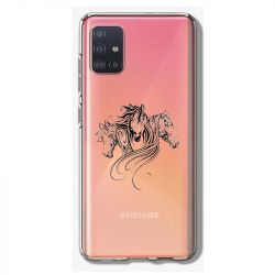 Coque Transparente Pour Samsung Galaxy A41 Chevaux Mandala