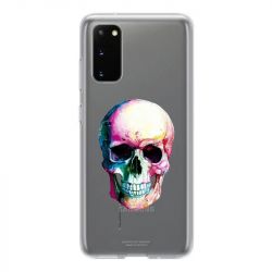 Coque Transparente Pour Samsung Galaxy S20 FE / S20FE Skull Head Crane Colore