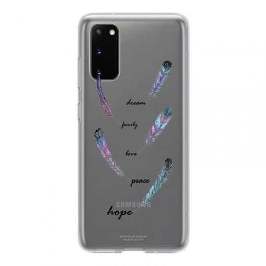 Coque Transparente Pour Samsung Galaxy S20 FE / S20FE Plume Couleur