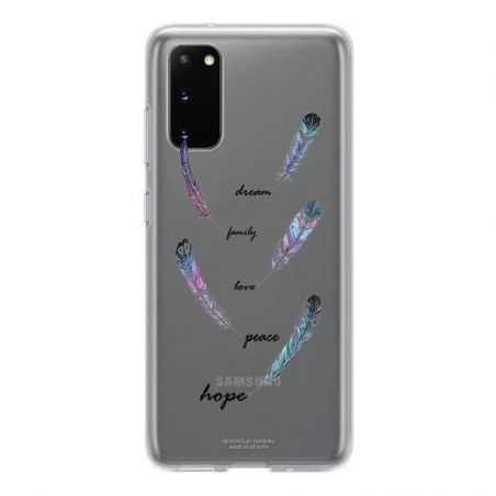 Coque Transparente Pour Samsung Galaxy S20 FE / S20FE Plume Couleur