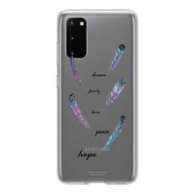 Coque Transparente Pour Samsung Galaxy S20 FE / S20FE Plume Couleur