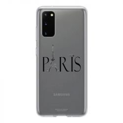 Coque Transparente Pour Samsung Galaxy S20 FE / S20FE Paris Noir