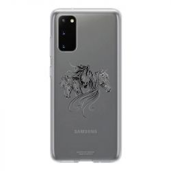 Coque Transparente Pour Samsung Galaxy S20 FE / S20FE Chevaux Mandala