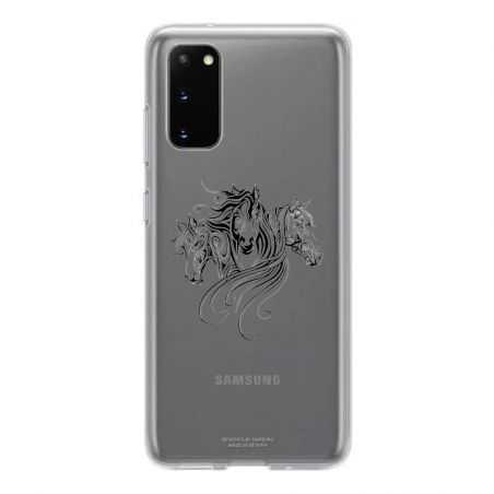 Coque Transparente Pour Samsung Galaxy S20 FE / S20FE Chevaux Mandala