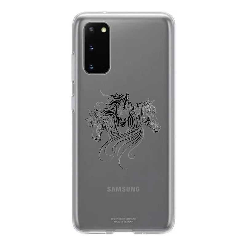 Coque Transparente Pour Samsung Galaxy S20 FE / S20FE Chevaux Mandala