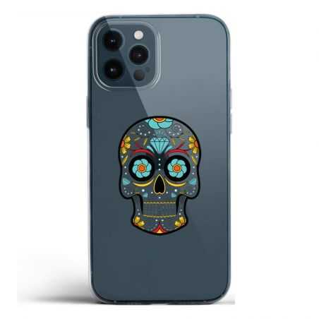 Coque Transparente Pour Iphone 12 / 12 Pro Tete Mort Color