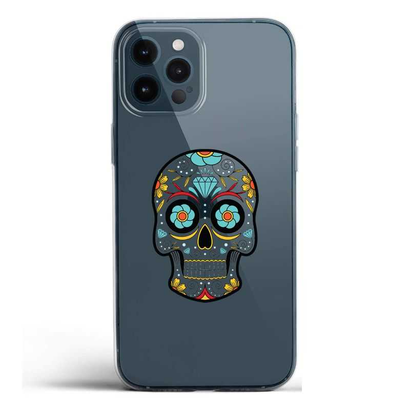 Coque Transparente Pour Iphone 12 / 12 Pro Tete Mort Color
