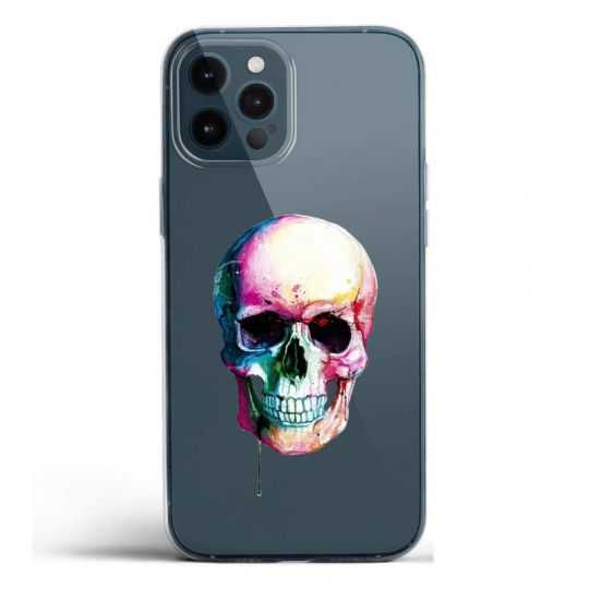 Coque Transparente Pour Iphone 12 / 12 Pro Skull Head Crane Colore