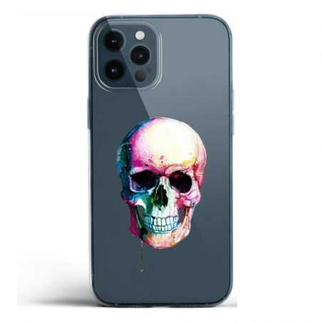 Coque Transparente Pour Iphone 12 / 12 Pro Skull Head Crane Colore
