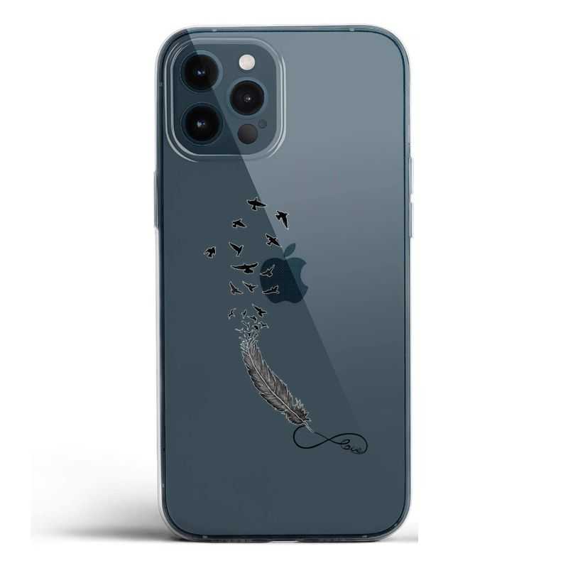 Coque Transparente Pour Iphone 12 / 12 Pro Plume Infini