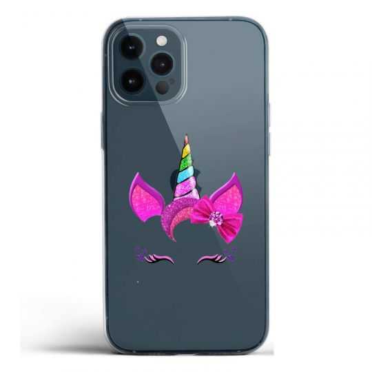 Coque Transparente Pour Iphone 12 / 12 Pro Licorne Paillette