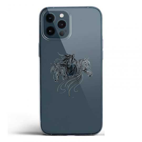 Coque Transparente Pour Iphone 12 / 12 Pro Chevaux Mandala
