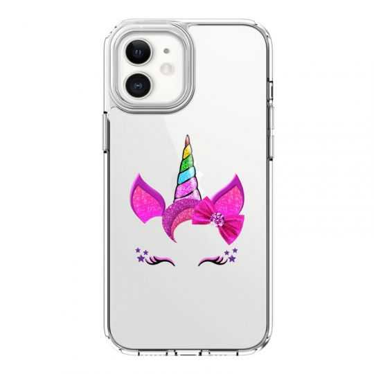 Coque Transparente Pour Iphone 12 Mini Licorne Paillette