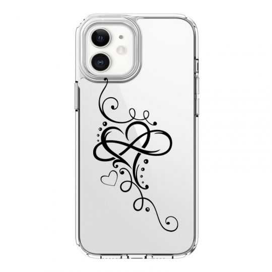 Coque Transparente Pour Iphone 12 Mini Cœur infini