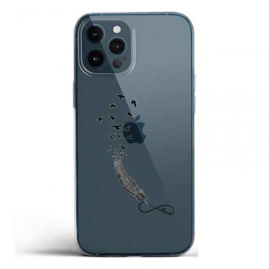 Coque Transparente Pour Iphone 12 Pro Max Plume Infini