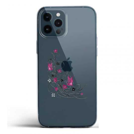 Coque Transparente Pour Iphone 12 Pro Max Fleur Papillon Mixte