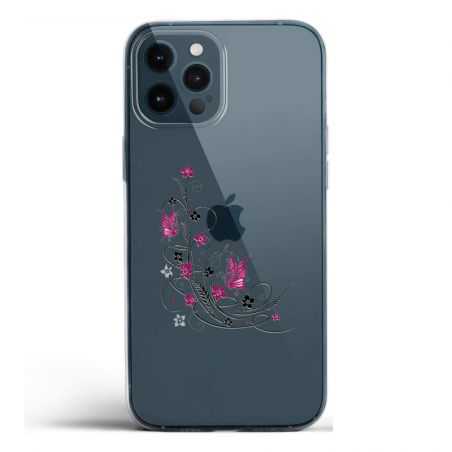 Coque Transparente Pour Iphone 12 Pro Max Fleur Papillon Mixte