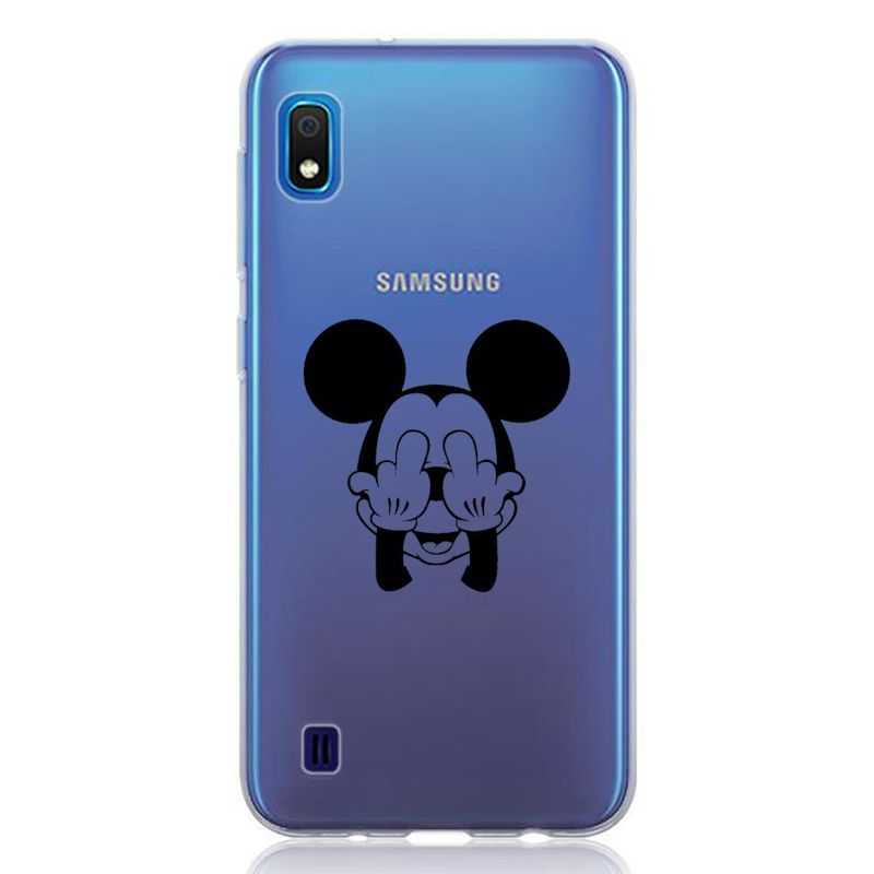 Coque Transparente Pour Samsung Galaxy A10 Mickey doigt