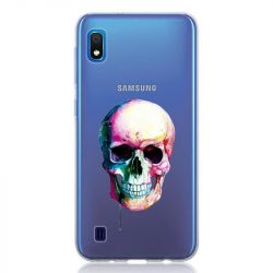 Coque Transparente Pour Samsung Galaxy A10 Skull Head Crane Colore