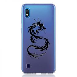 Coque Transparente Pour Samsung Galaxy A10 Dragon Noir