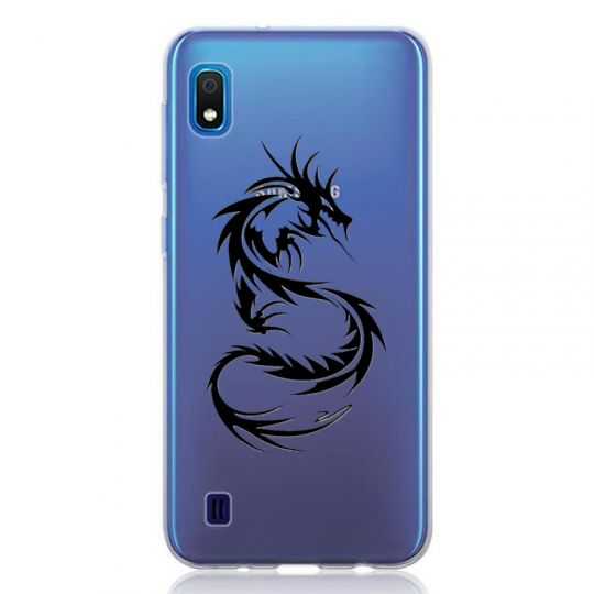 Coque Transparente Pour Samsung Galaxy A10 Dragon Noir