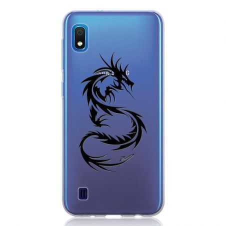 Coque Transparente Pour Samsung Galaxy A10 Dragon Noir