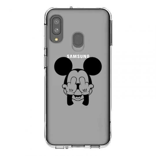 Coque Transparente Pour Samsung Galaxy A20e Mickey doigt
