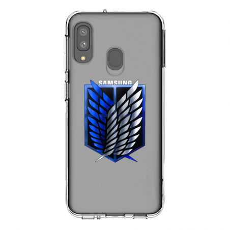 Coque Transparente Pour Samsung Galaxy A20e Attaque Titan Logo