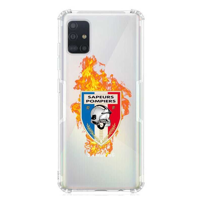 Coque Transparente Pour Samsung Galaxy A51 4G Pompier Feu