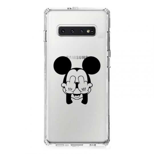 Coque Transparente Pour Samsung Galaxy S10 Mickey doigt