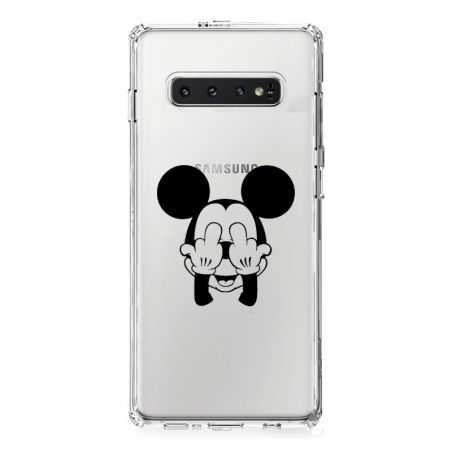 Coque Transparente Pour Samsung Galaxy S10 Mickey doigt