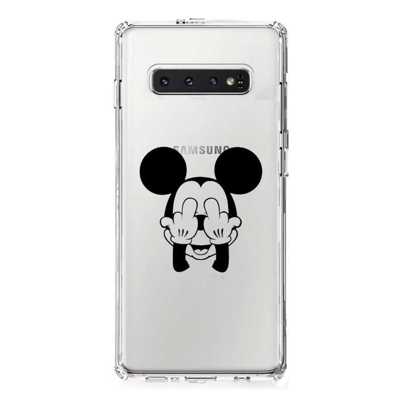 Coque Transparente Pour Samsung Galaxy S10 Mickey doigt