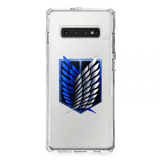 Coque Transparente Pour Samsung Galaxy S10 Attaque Titan Logo