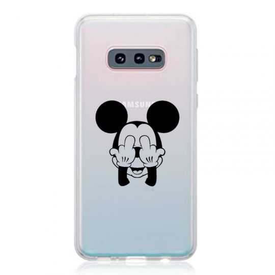 Coque Transparente Pour Samsung Galaxy S10e Mickey doigt