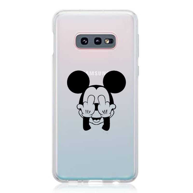 Coque Transparente Pour Samsung Galaxy S10e Mickey doigt