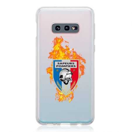 Coque Transparente Pour Samsung Galaxy S10e Pompier Feu