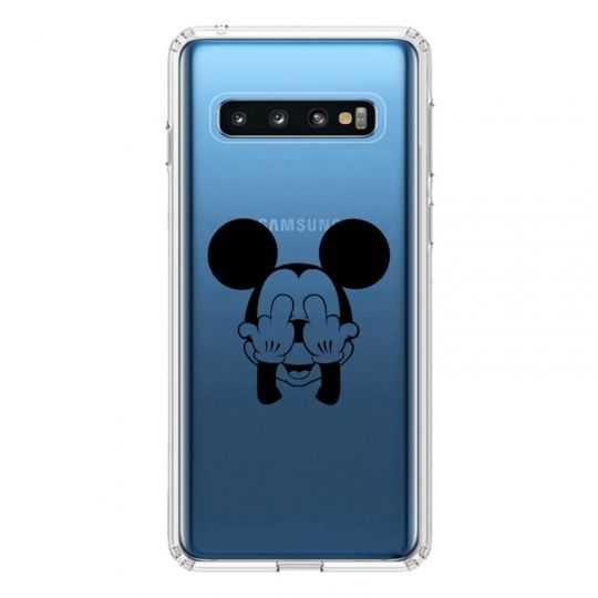 Coque Transparente Pour Samsung Galaxy S10 Plus Mickey doigt