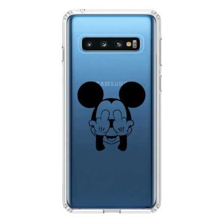 Coque Transparente Pour Samsung Galaxy S10 Plus Mickey doigt