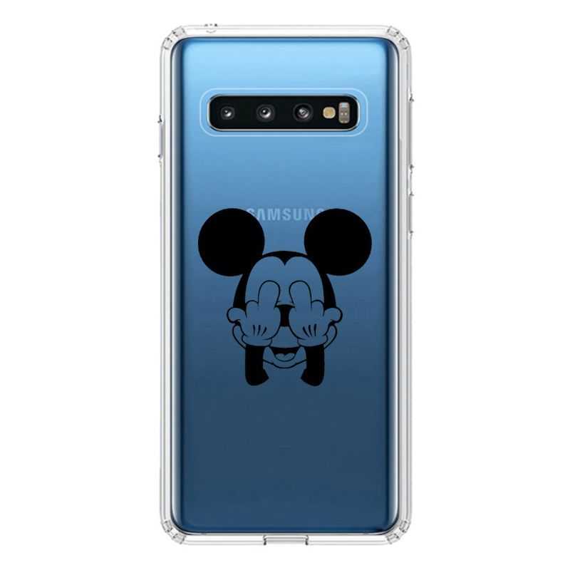 Coque Transparente Pour Samsung Galaxy S10 Plus Mickey doigt