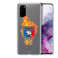 Coque Transparente Pour Samsung Galaxy S20 Pompier Feu