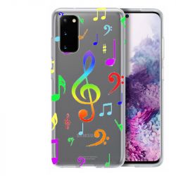 Coque Transparente Pour Samsung Galaxy S20 Note Musique Colore