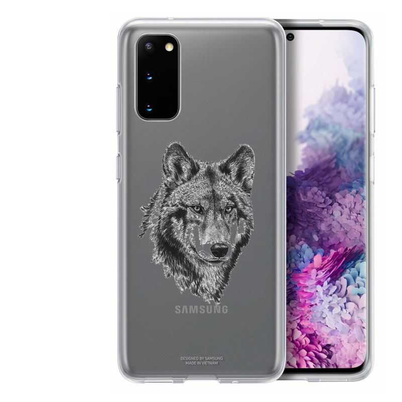 Coque Transparente Pour Samsung Galaxy S20 Loup