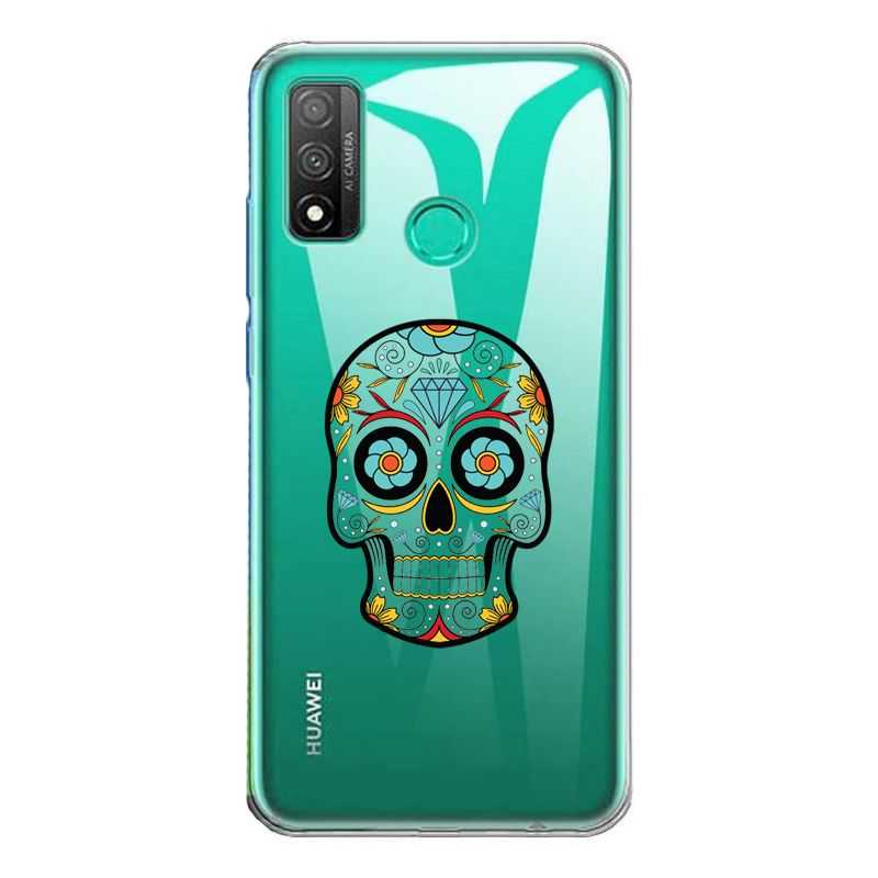 Coque Transparente Pour Huawei P Smart (2020) Tete Mort Color