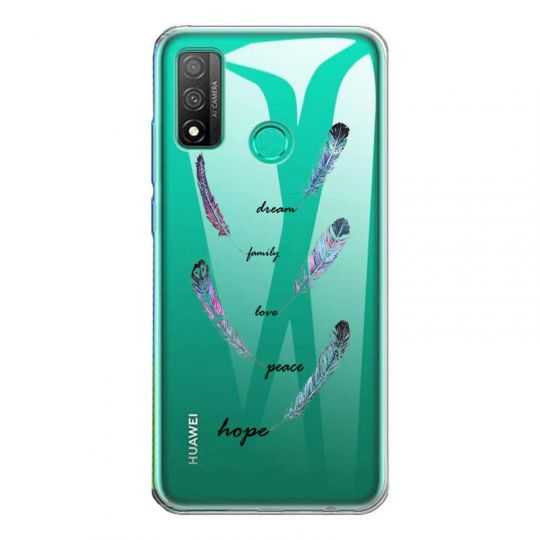 Coque Transparente Pour Huawei P Smart (2020) Plume Couleur