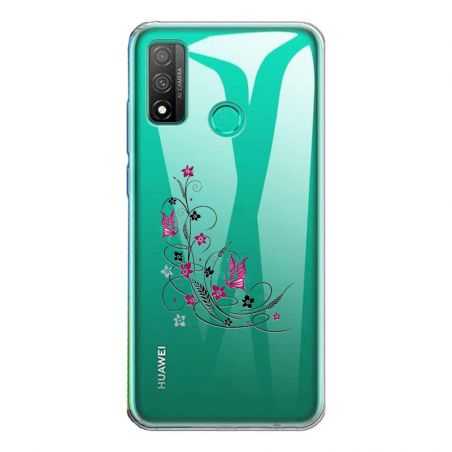 Coque Transparente Pour Huawei P Smart (2020) Fleur Papillon Mixte