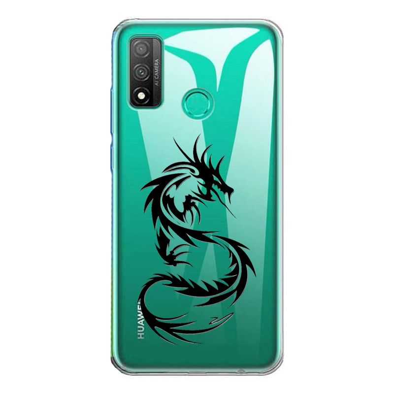 Coque Transparente Pour Huawei P Smart (2020) Dragon Noir
