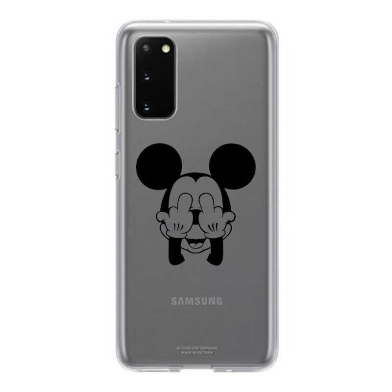 Coque Transparente Pour Samsung Galaxy S20 Plus Mickey doigt