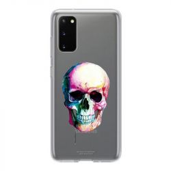 Coque Transparente Pour Samsung Galaxy S20 Plus Skull Head Crane Colore