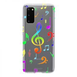 Coque Transparente Pour Samsung Galaxy S20 Plus Note Musique Colore